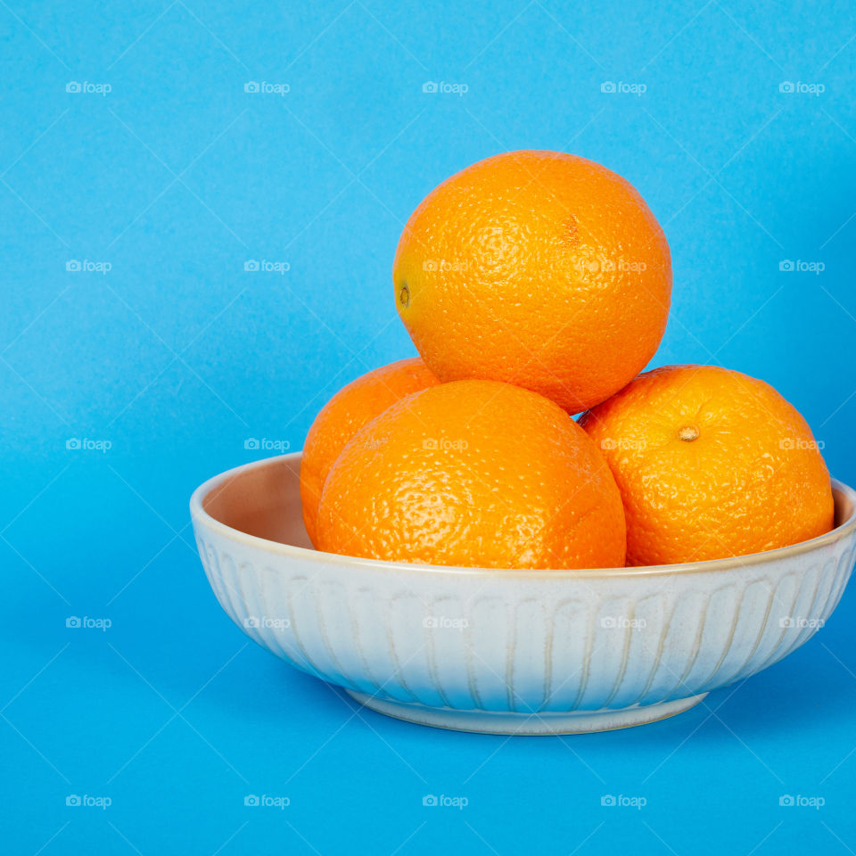 Oranges on Blue 