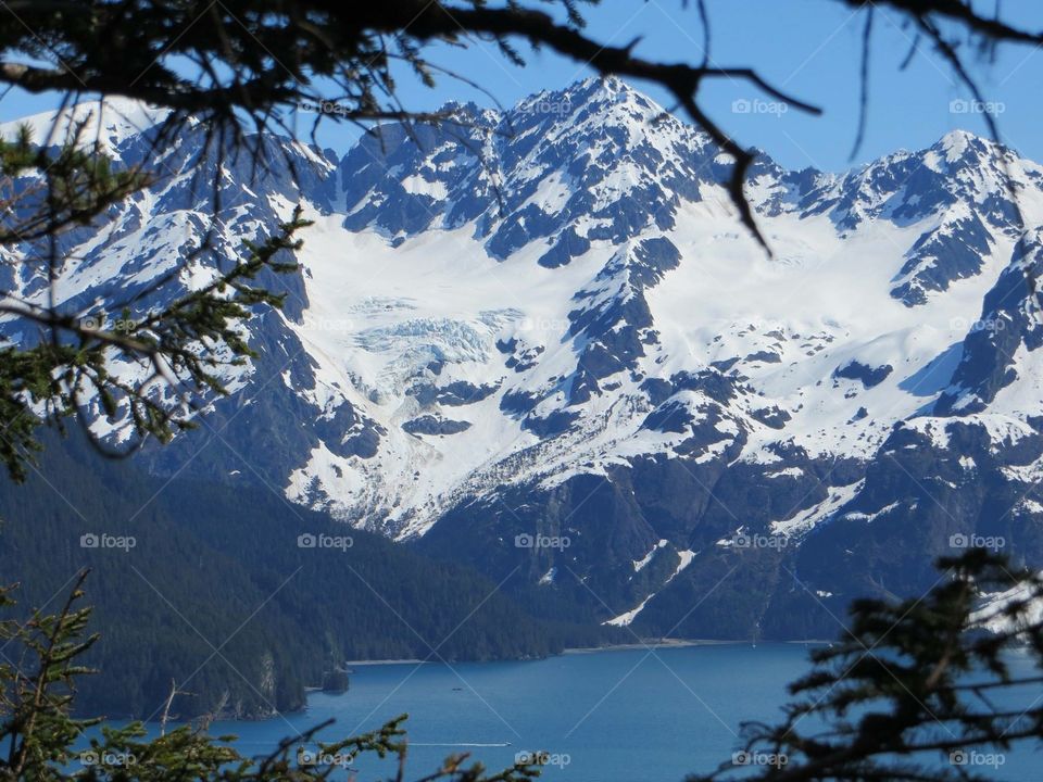 View of snowy mountain