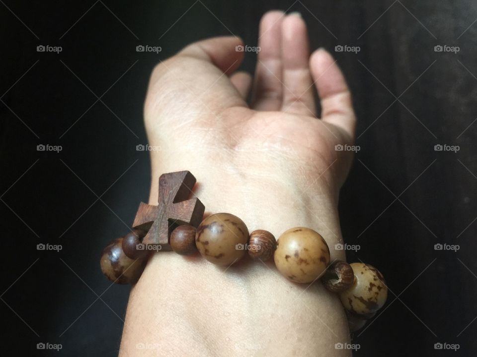 Wooden homemade bracelet