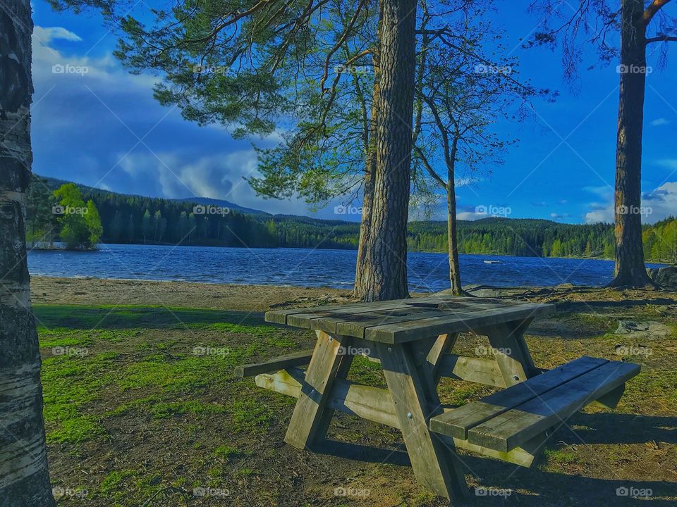 Sognsvann lake in Oslo 