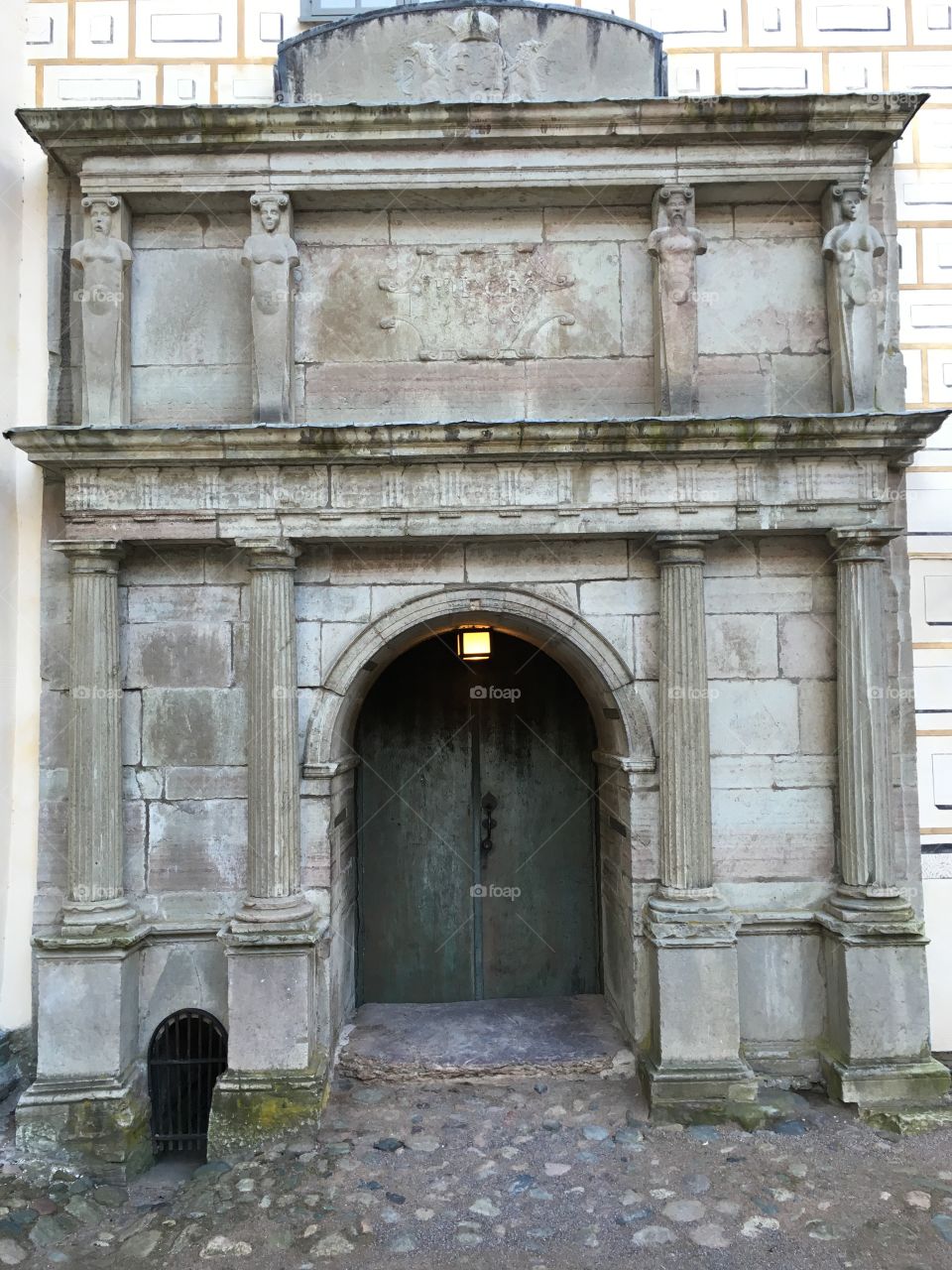 Interior court exit door, Kalmar castle, Sweden