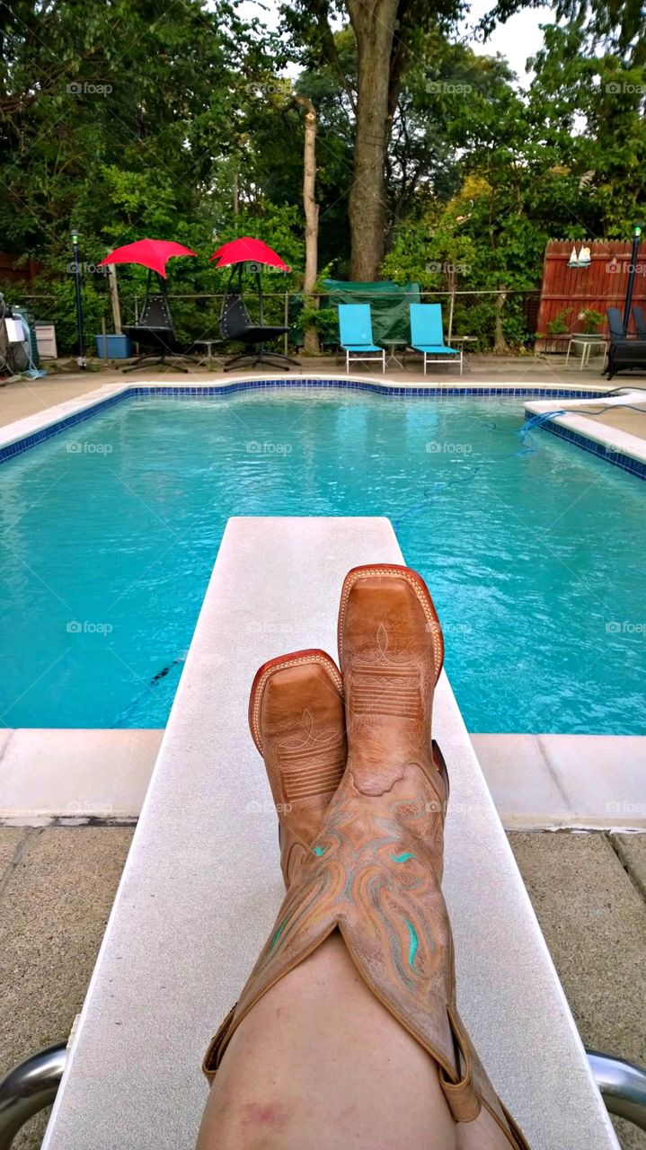 cowboy boots in the summer 