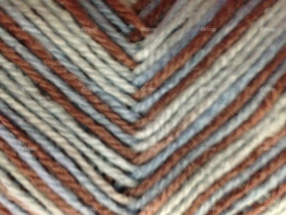 Blue and brown yarn 