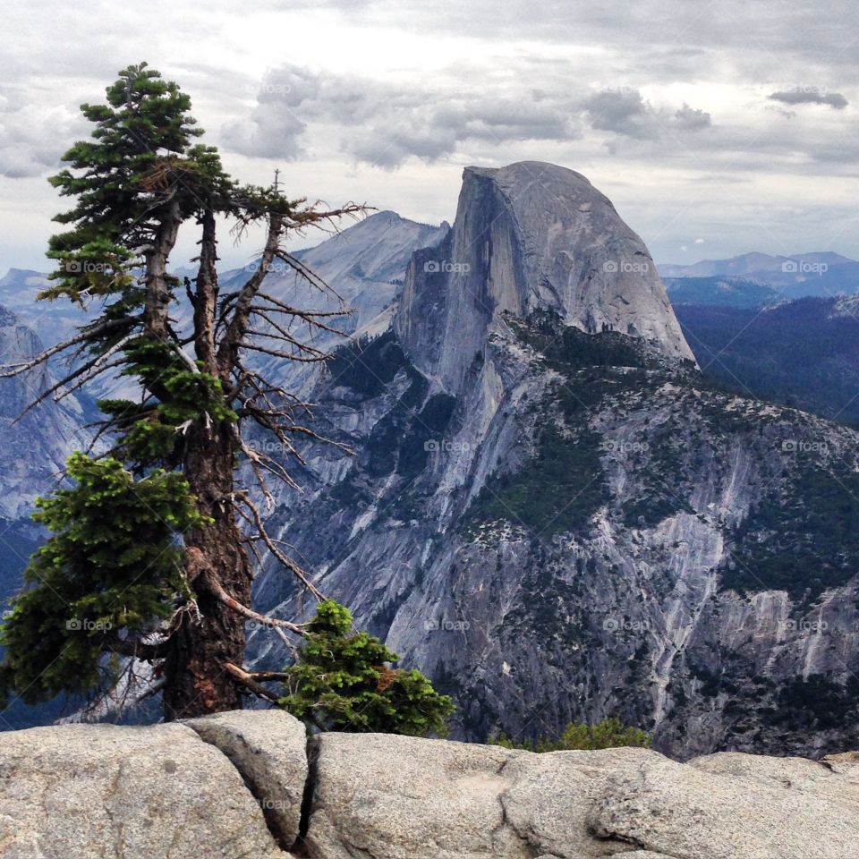 Yosemite National Park. Taken from Glacier Point of half done in Yosemite National Park