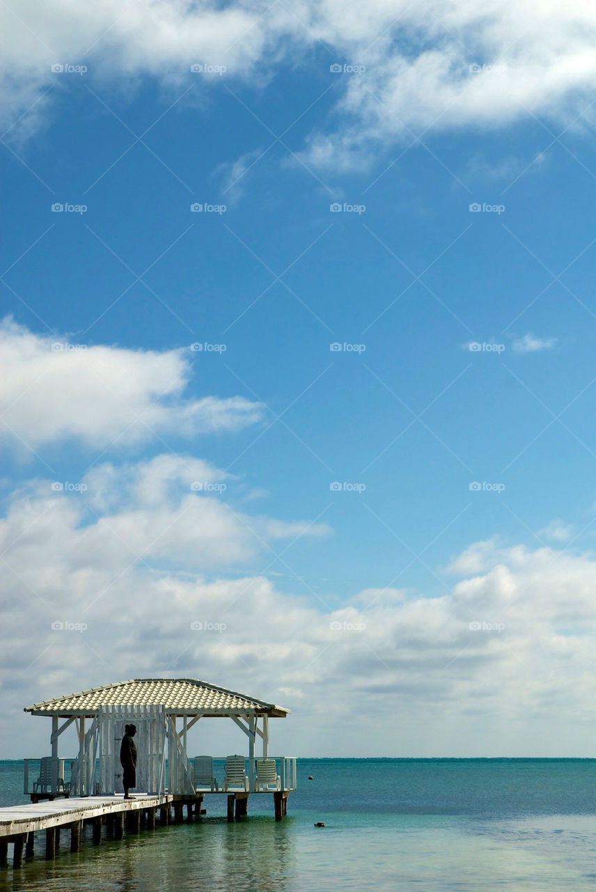 landscape beach sky blue by christofferv
