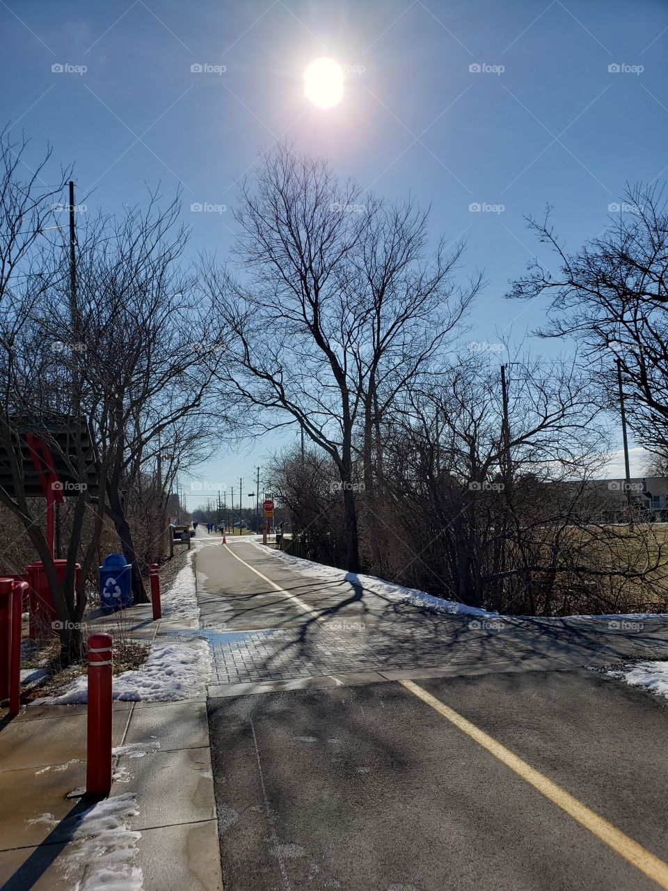 Monon Trail in Indianapolis, Indiana in Winter