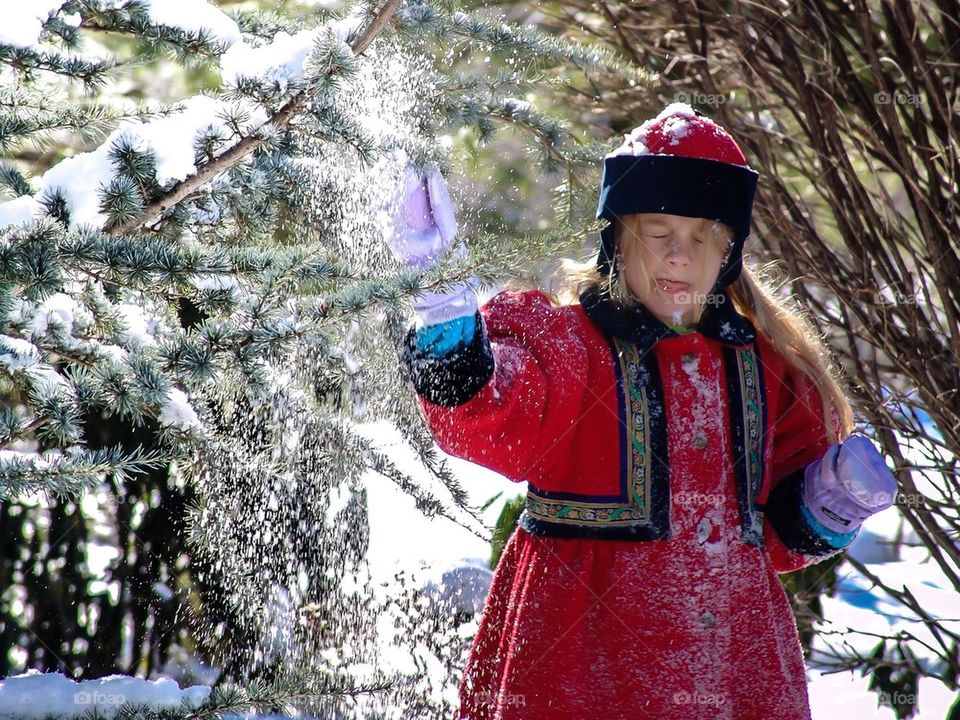 Snow in the face