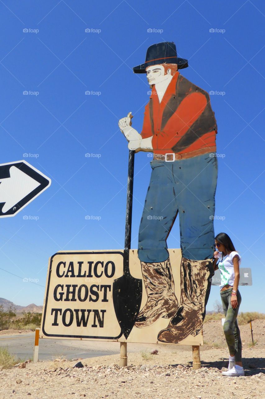 Sign at Calico ghost town. Sign at Calico ghost town,Arizona