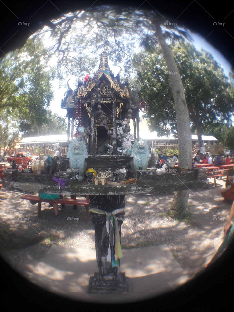 temple offerings at Thai temple in South Tampa