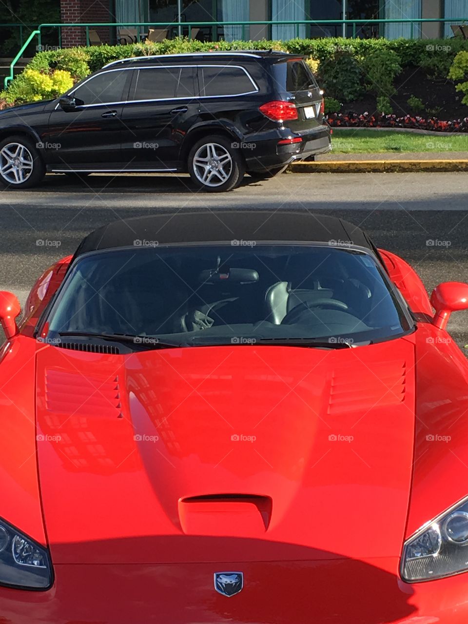 Red flashy sports car