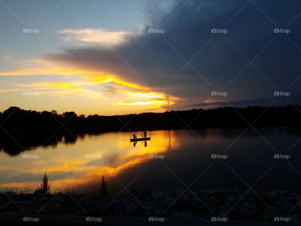 Fishing Silhouettes at dusk