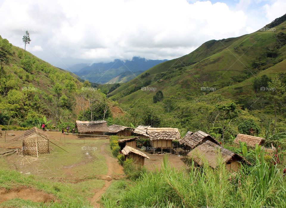 Houses on the mountains