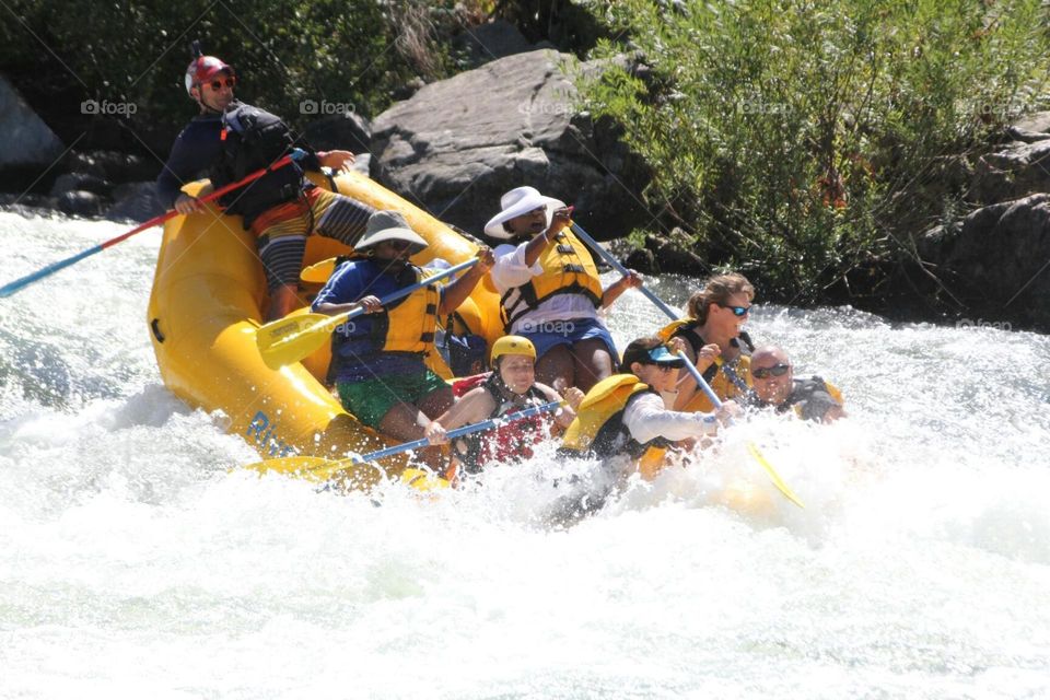Whitewater rafting the American River!  Just before the dump!