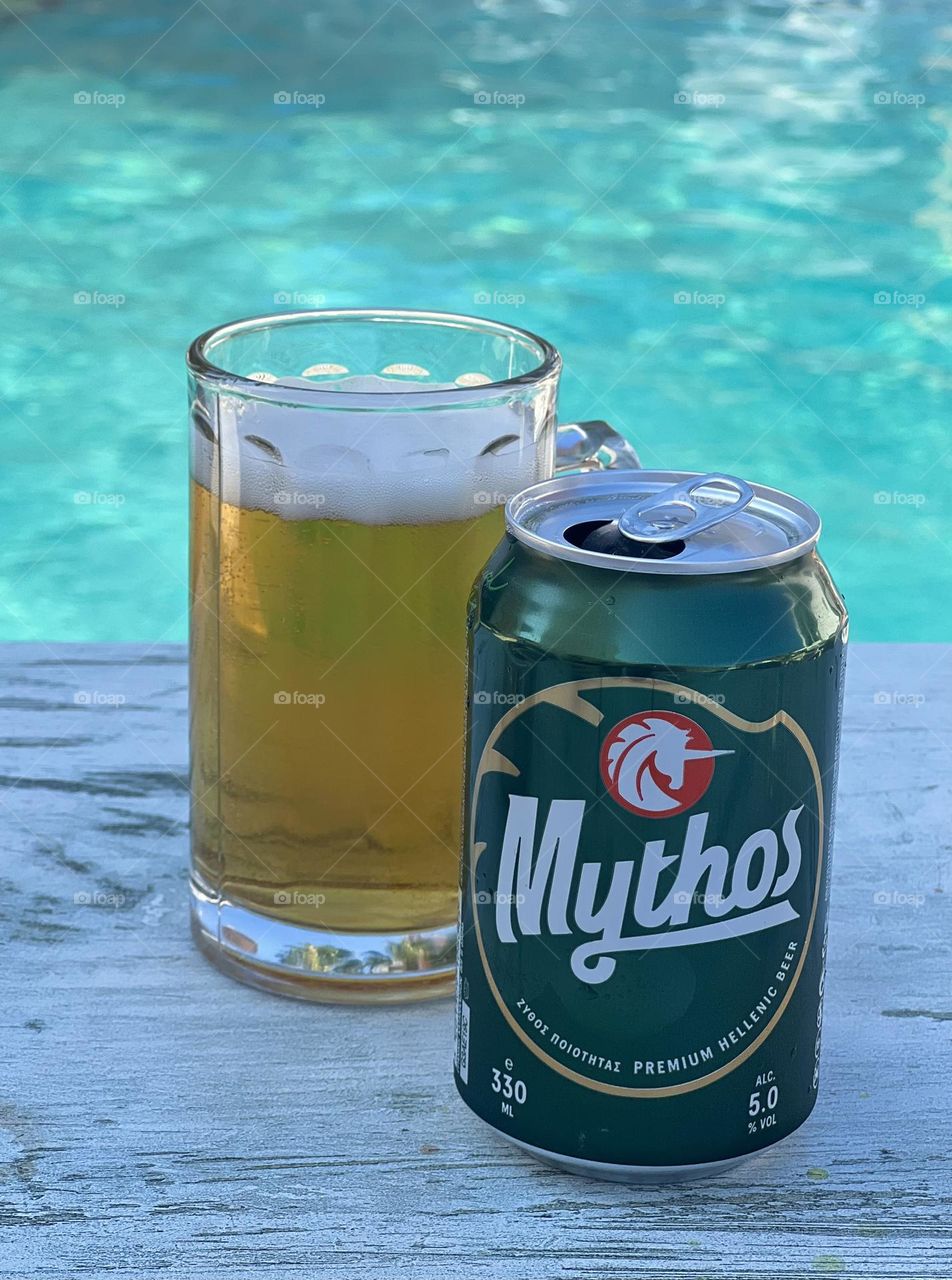Mythos by the pool