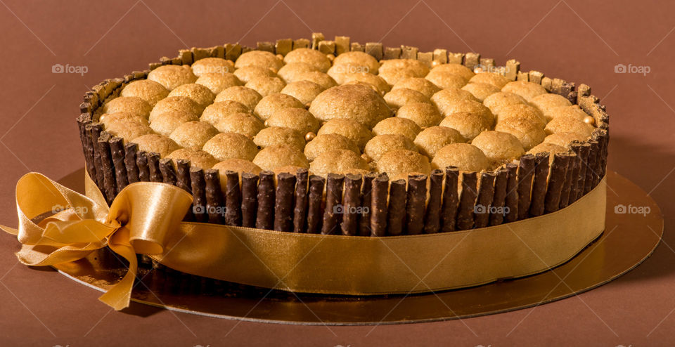 Close-up of apple cake