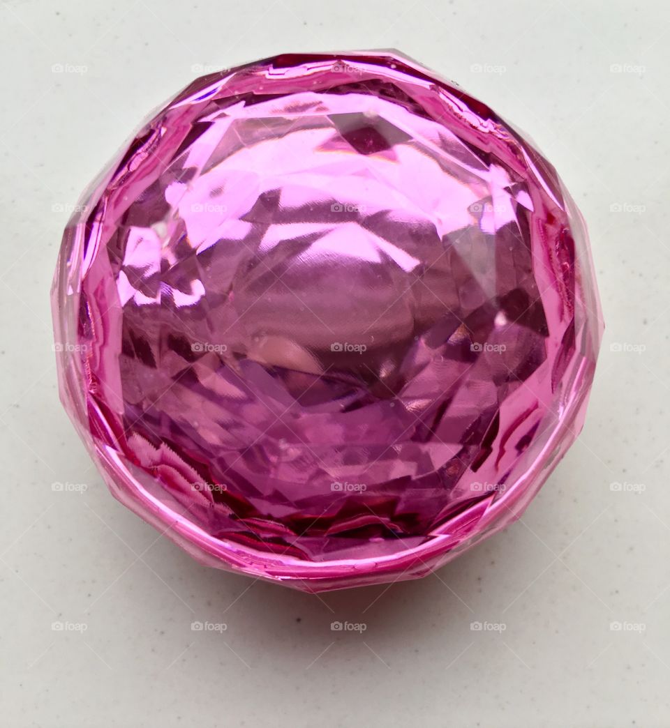 Pink glittery ball shape
