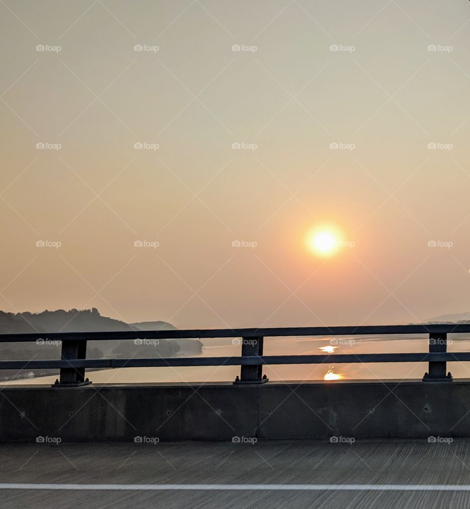 sunrise on the river