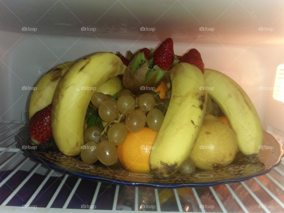 Plate of various fruits