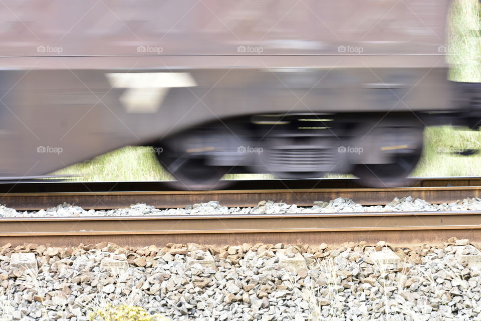 The Stationery Rail Tracks And The Speeding Train