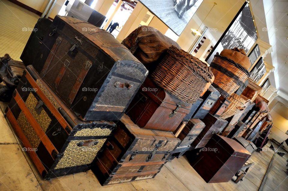 Old Luggage at Ellis Island