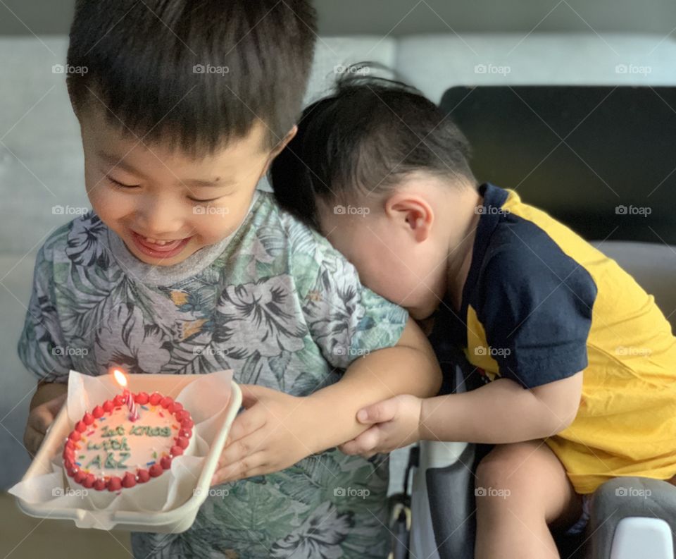 Brothers celebrating event together family warmth and love