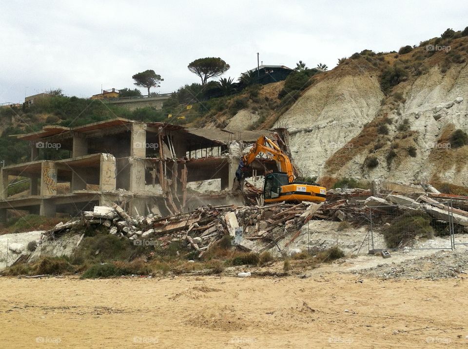 Building demolition - Sicily