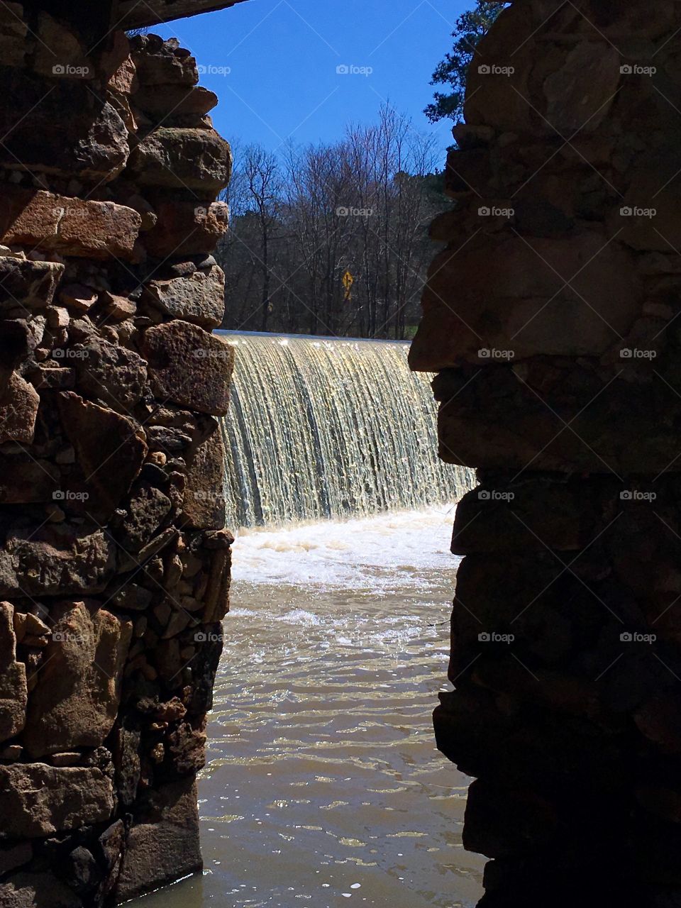 Waterfall at roadside park