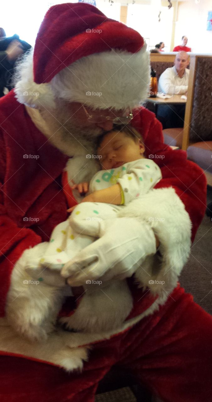 Snuggling with Santa