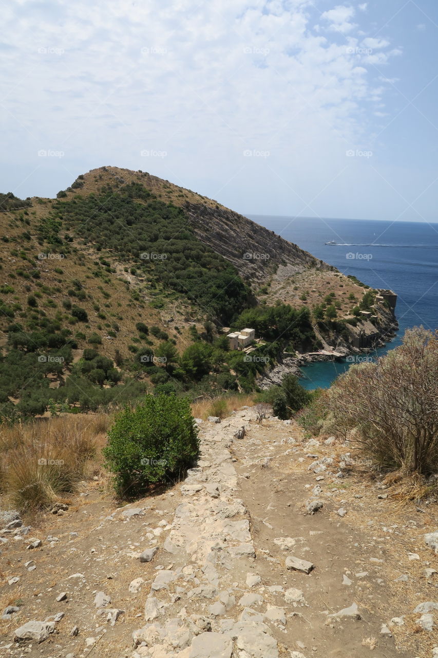 The old stairs to ieranto bay.