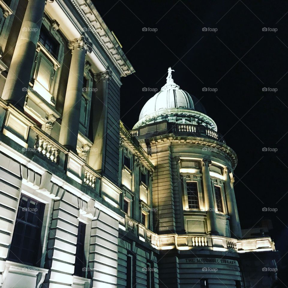 The Mitchell Library, Glasgow, by night!! 