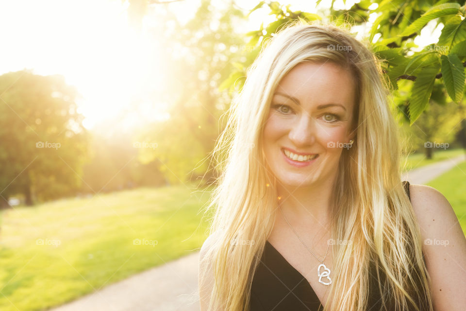 Portrait of a happy young woman