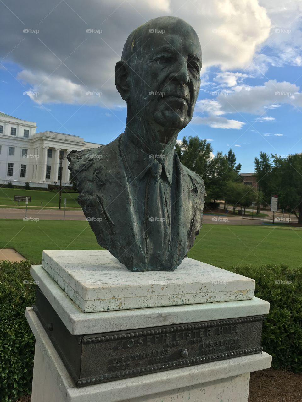 Bust of Joseph  Listerhill at the Alabama State Capital.