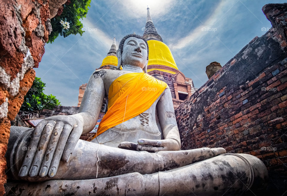 Beautiful buddha and Thai temple
