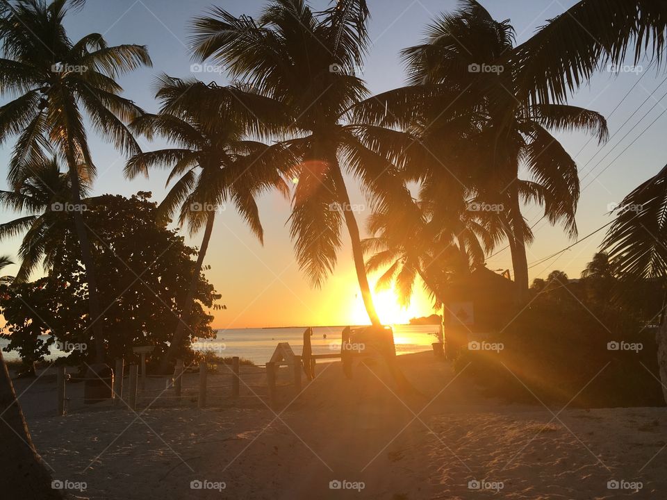 Key West Smathers Beach sunset
