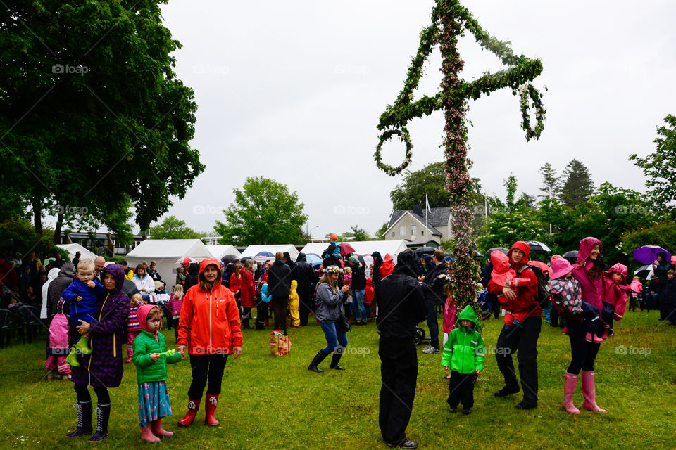 Midsummer celebration in Sweden.