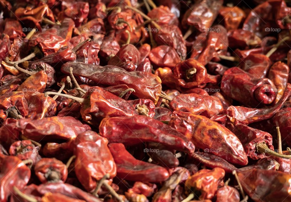 Myanmar’s chili at morning market