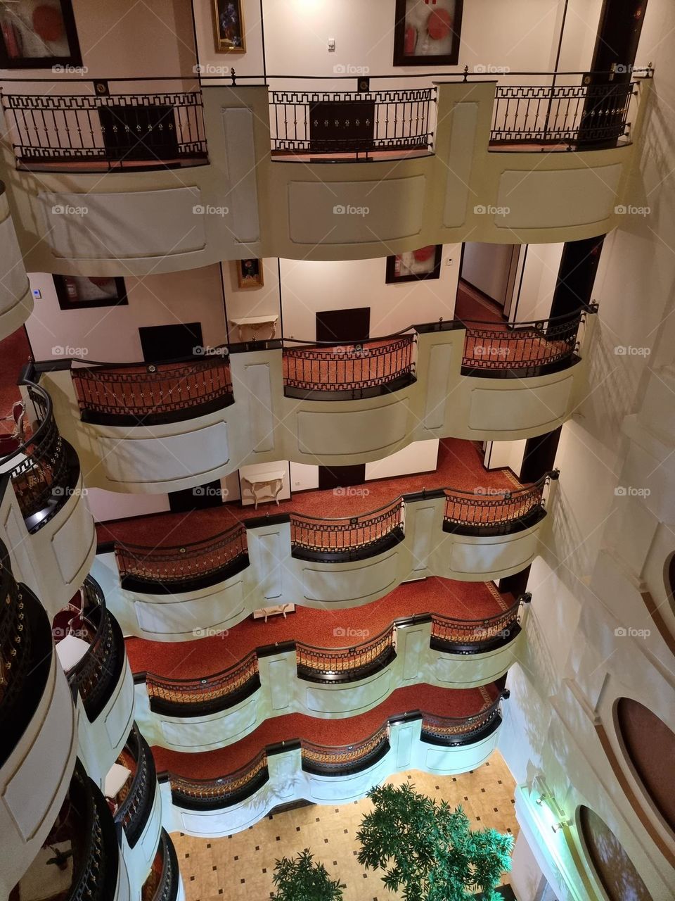 View of floors in atrium