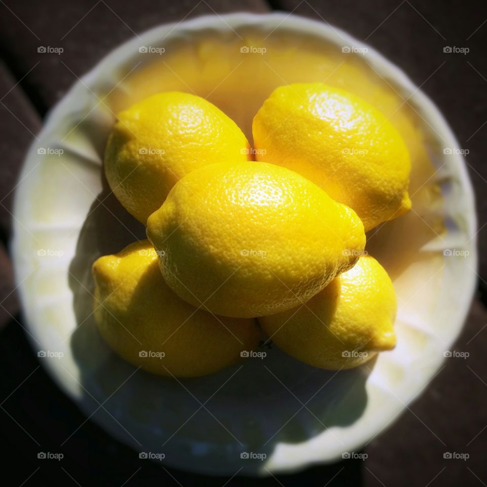 Lemons in a bowl