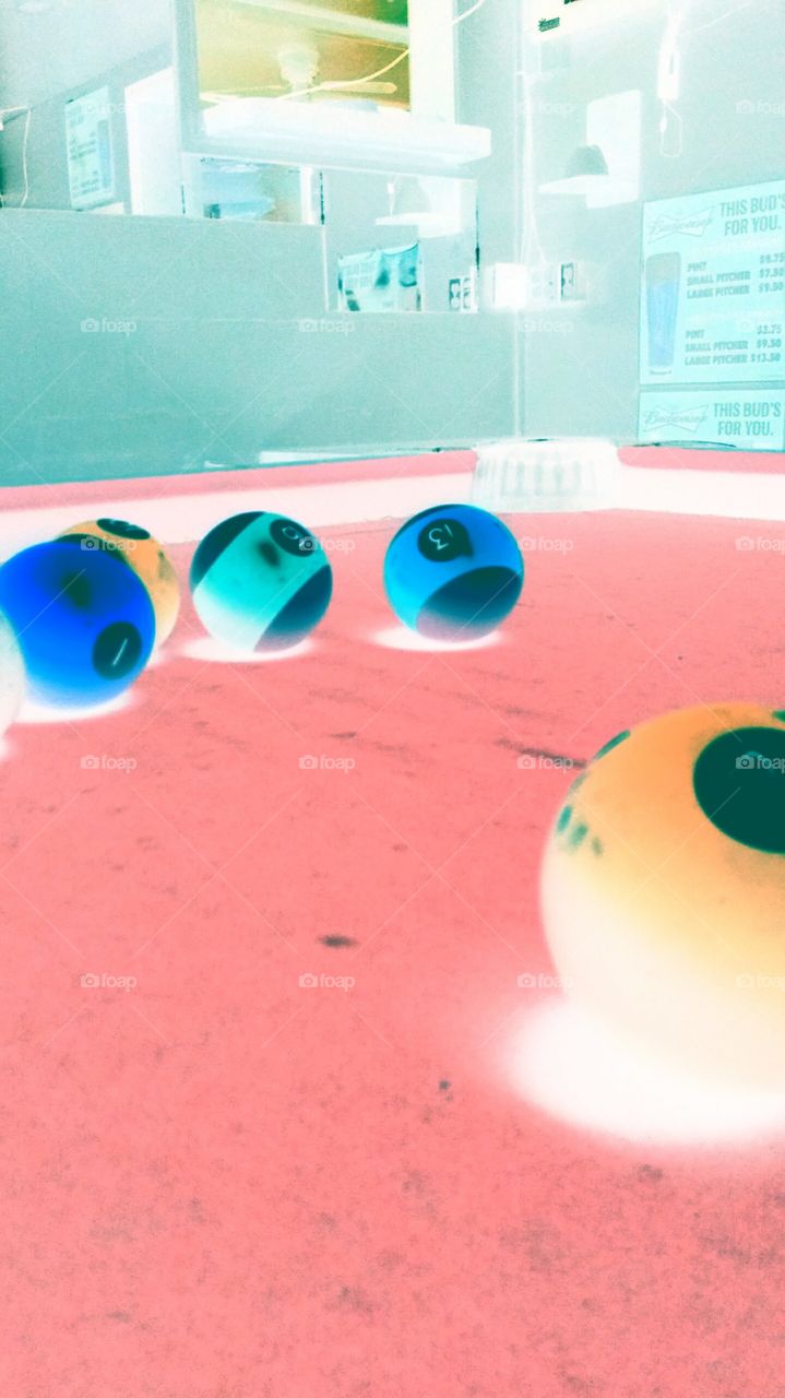 pool table glowing