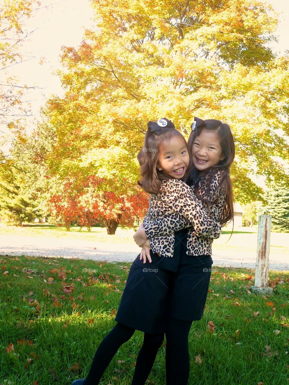 Sisters in autumn 