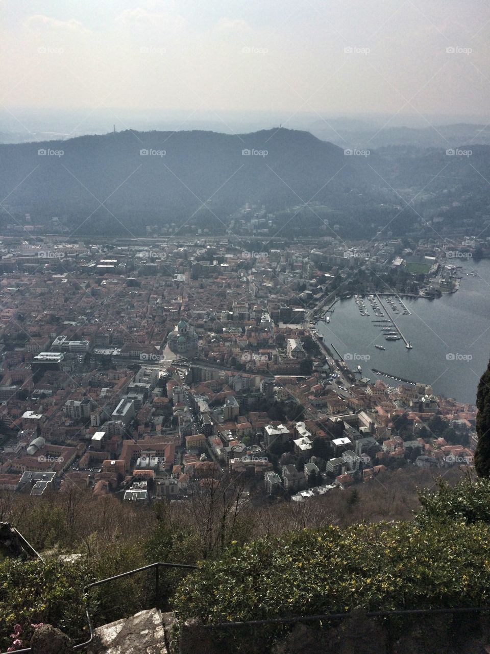 Como city from the Brunate village 