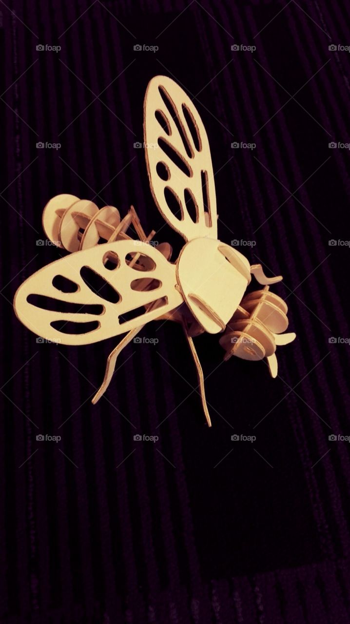 Paper bug. Paper bug fly art 3D board puzzle