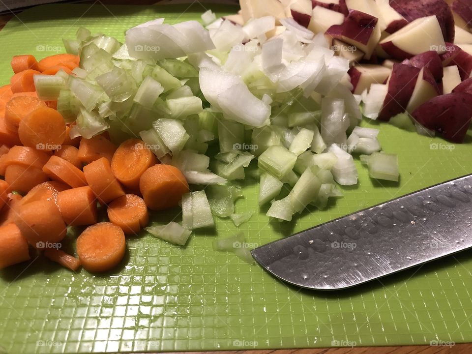 Chopped veggies