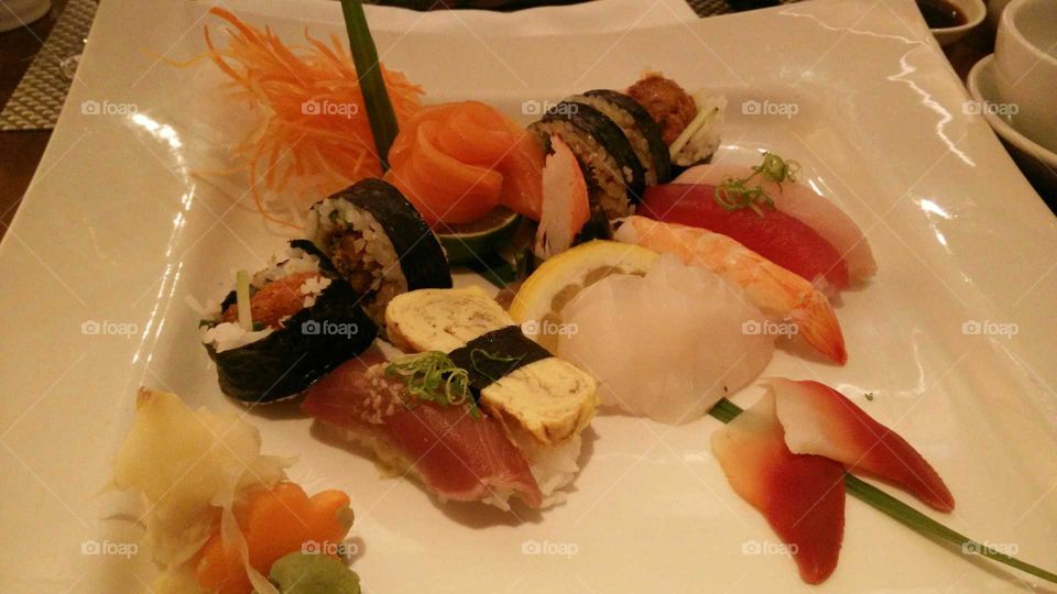 amazing sushi from a really nice restaurant