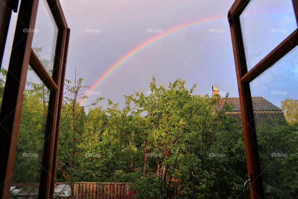 Rainbow in the window