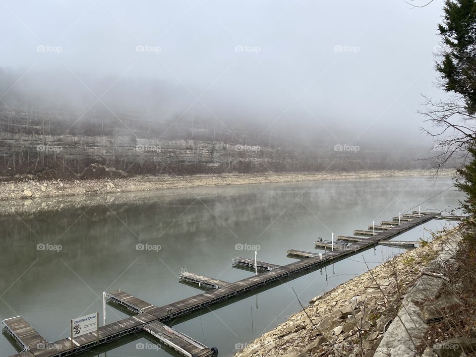 A beautiful, foggy morning on Cumberland River 