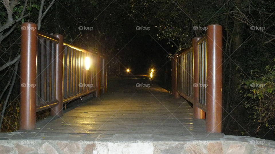 Pathway at night