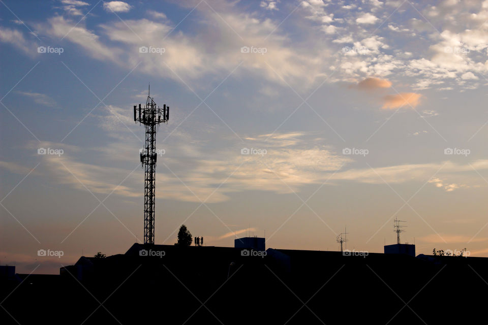 Sky, Sunset, Tower, Industry, Technology