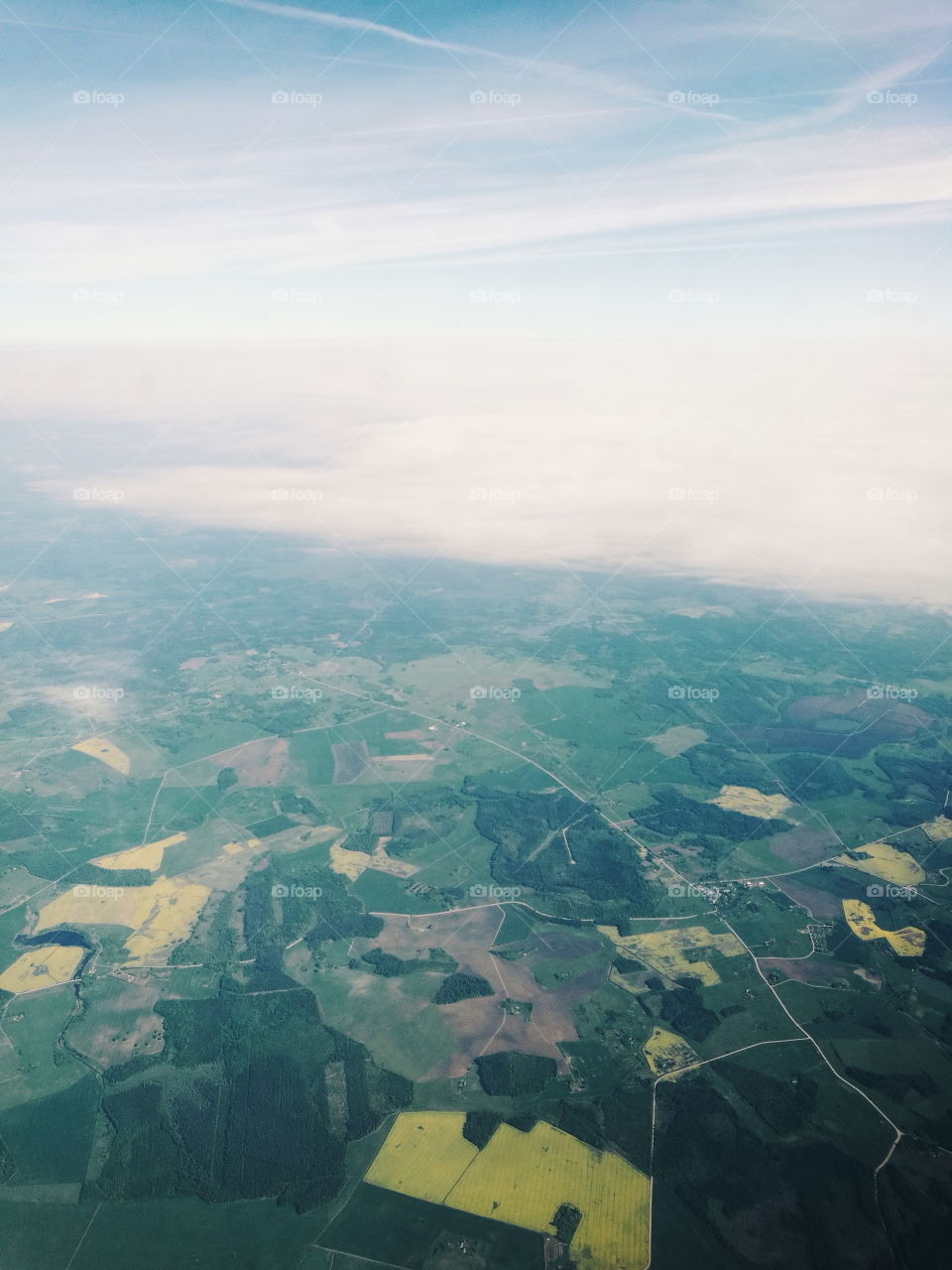 view from an airplane
