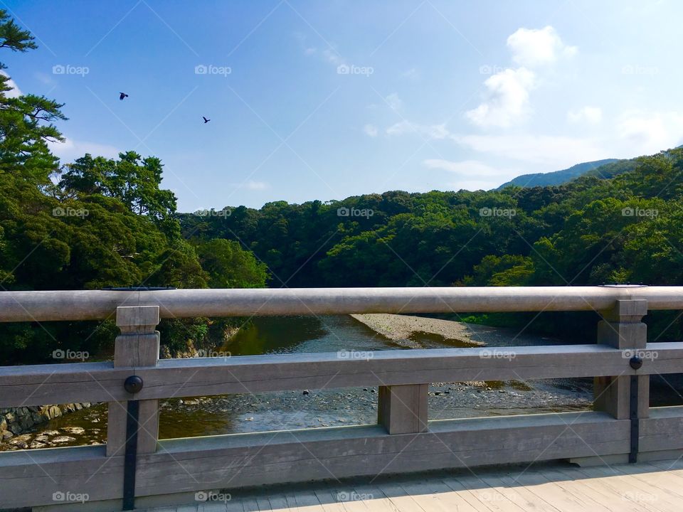 Bridge at Ise Shrine. 
